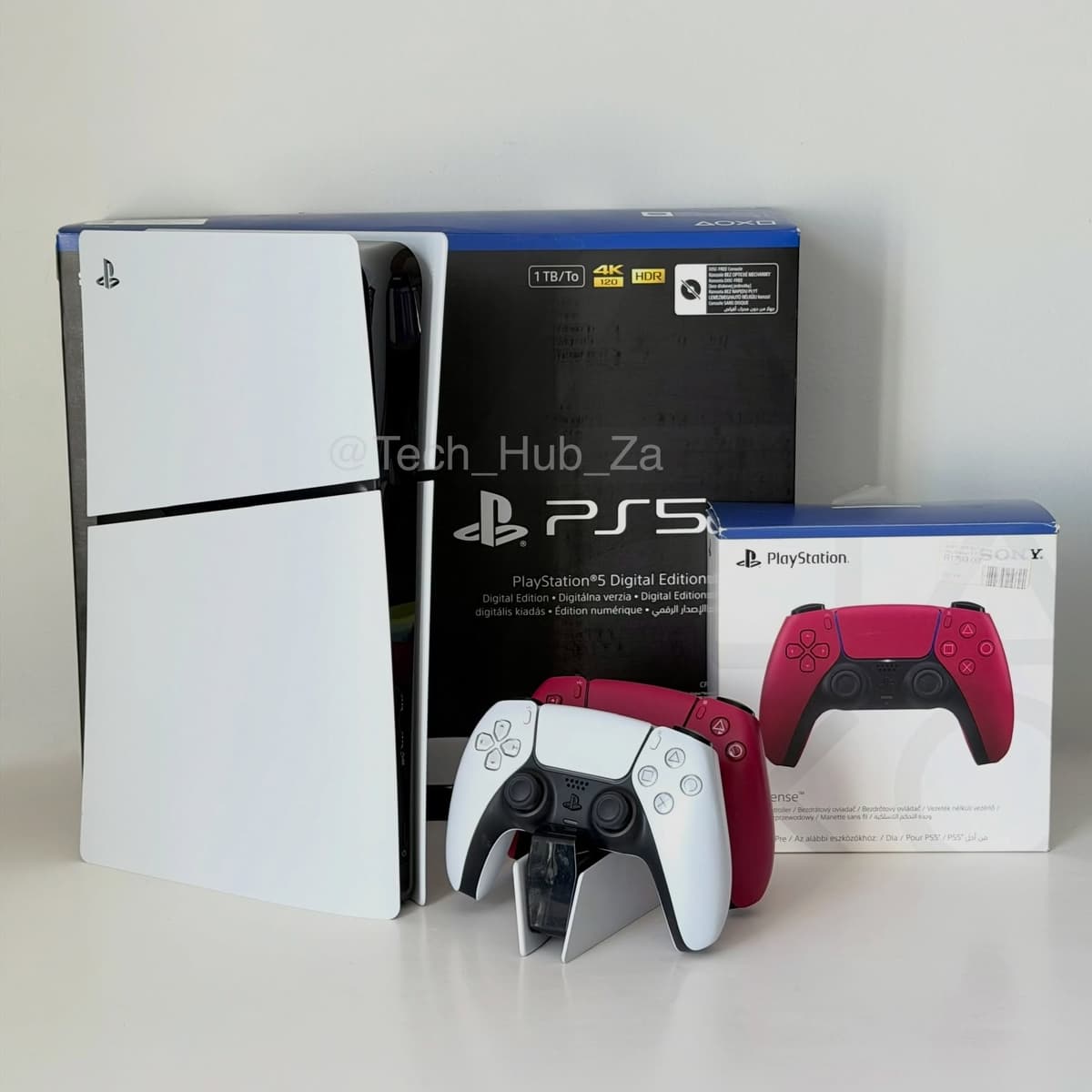 PS5 Slim 1TB Digital Edition with Two Controllers N/A - Image 1
